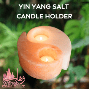 Himalayan Salt Candle Holder - Yin Yang