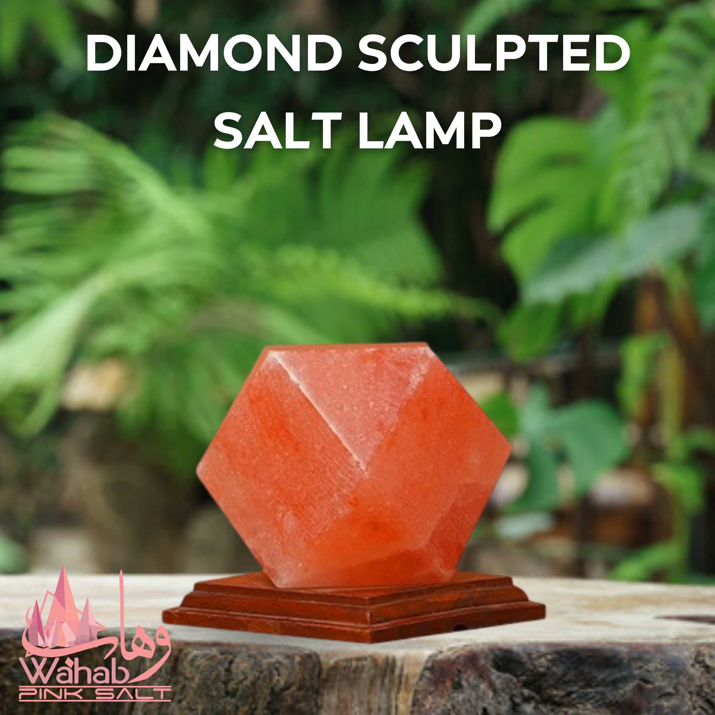 Sculpted Salt Lamp - Diamond