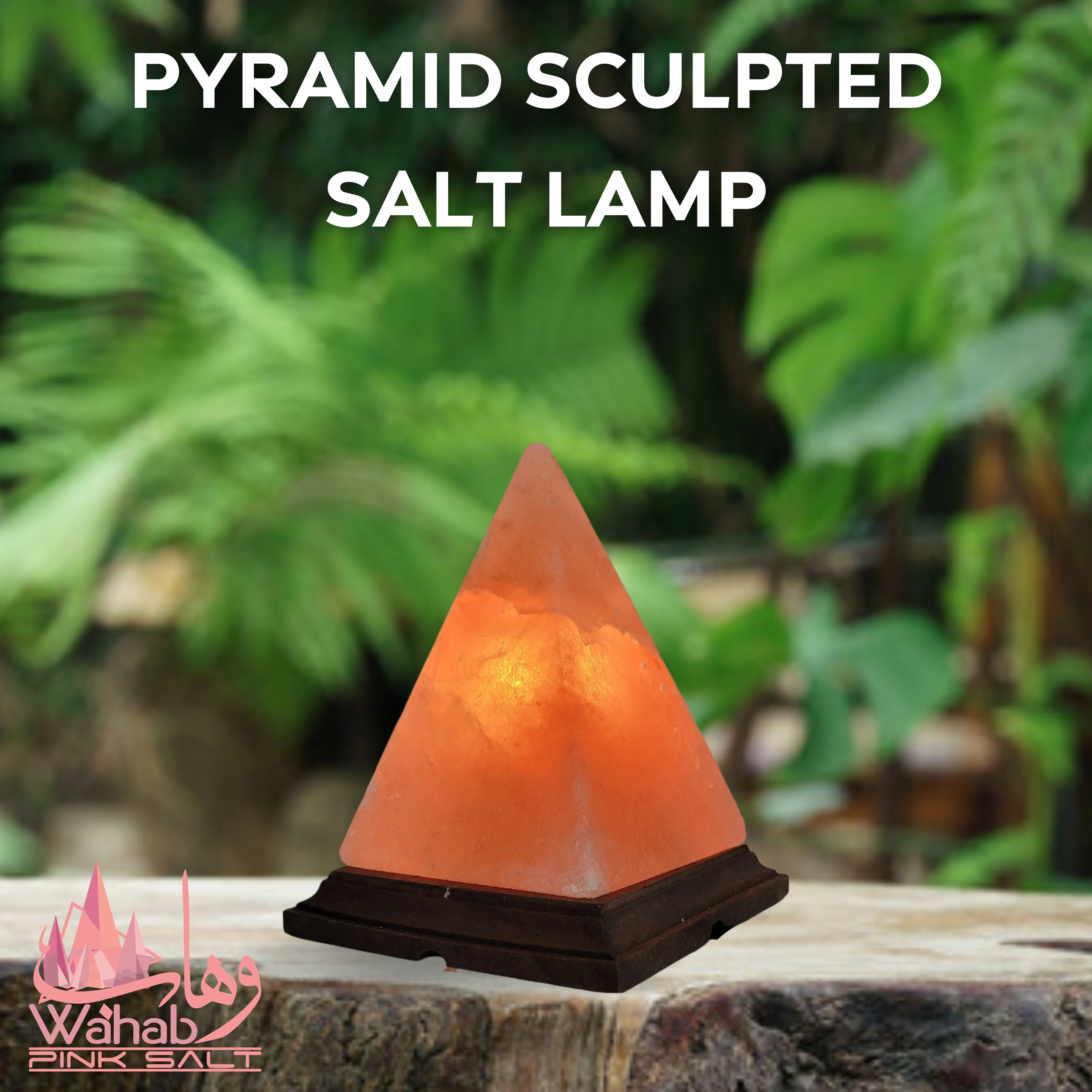 Sculpted Salt Lamp - Pyramid